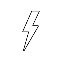 lightning icon element of weather icon for mobile concept and web apps. Thin line lightning icon can be used for web and mobile. Premium icon on white background