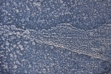 Beautiful ice pattern on a frozen ditch