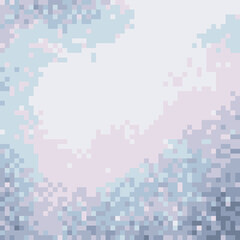 Beautiful backdrop. Pink and blue pixel art.