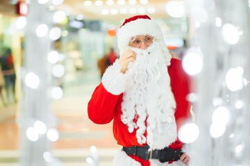 santa claus in the lobby of the mall