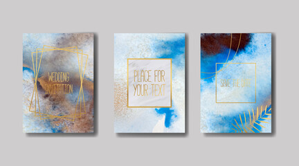 
liquid marble with gold. flyer, business card, flyer, brochure, poster, for printing. trend vector