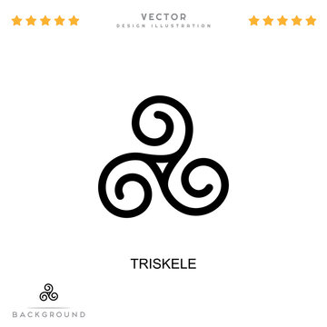 Triskele icon. Simple element from digital disruption collection. Line Triskele icon for templates, infographics and more