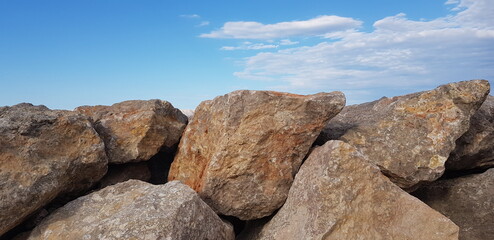 Fototapeta na wymiar rocks and sky in croatia