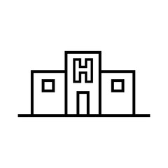 hospital building line style icon
