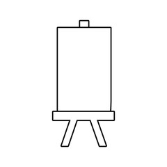 blank canvas in wooden isolated icon
