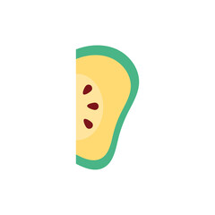 apple green portion fresh fruit nature icon