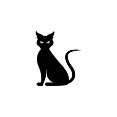 silhouette of a cat on a white background