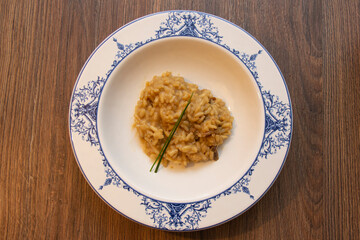 Risotto of funghi porcini - Traditional recipe from Italy