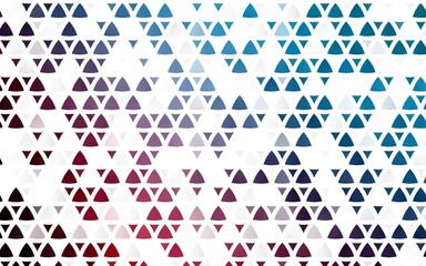 Light Blue, Red vector seamless texture in triangular style.