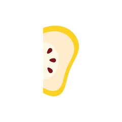 yellow apple fresh fruit nature icon