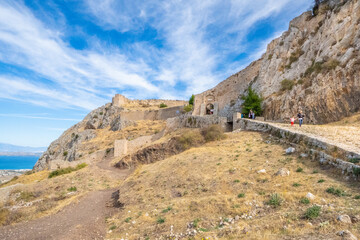Fototapeta na wymiar The venetian castle of Akrokorinthos in northern Peloponnese