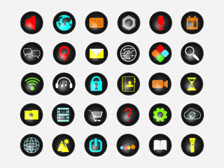 set of icons for web