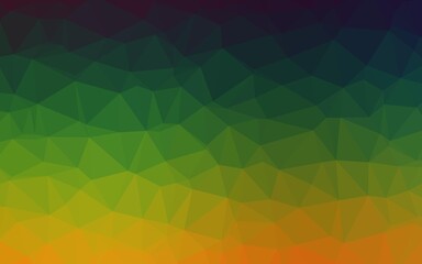 Obraz premium Dark Multicolor, Rainbow vector shining triangular pattern.