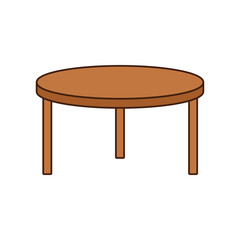 wooden table forniture isolated icon