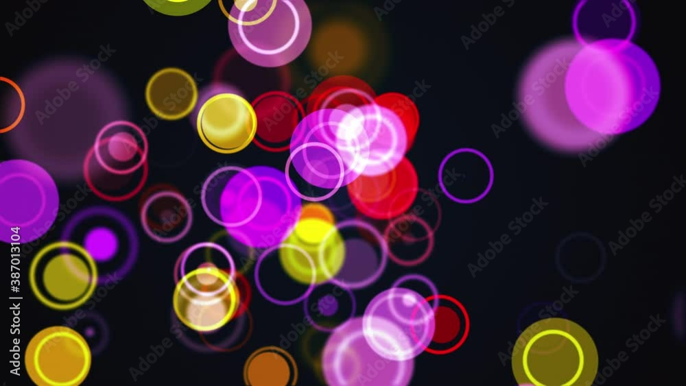 Poster computer generated the rows of multi colored circles and rings. 3d rendering abstract background fro