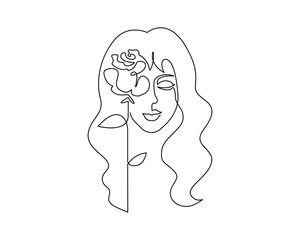 Portrait of beautiful woman on white background.