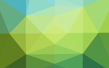 Dark Blue, Yellow vector polygon abstract layout.