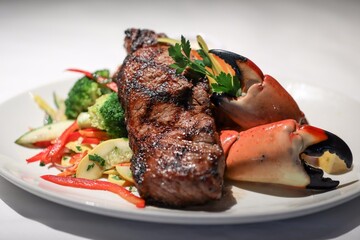 Steak and Lobster plate