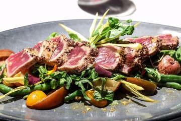 Seared Ahi Tuna plate 
