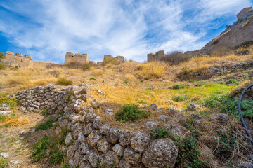 The venetian castle of Akrokorinthos in northern Peloponnese