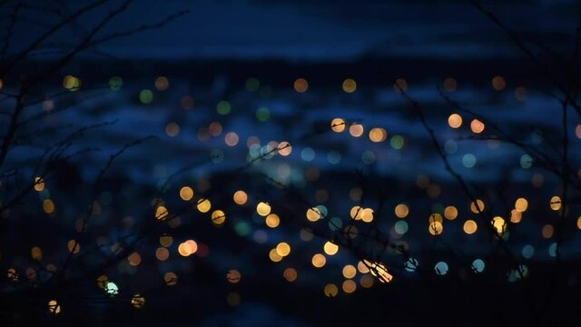 Desenfoque de luces de ciudad