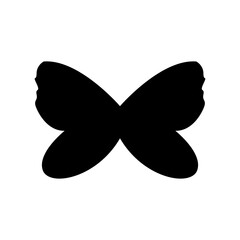 Butterfly silhouette design vector 01 isolated on white background