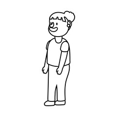 old woman person character line style icon