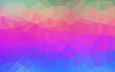 Light Multicolor, Rainbow vector triangle mosaic cover.