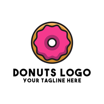 donuts cake modern logo concept