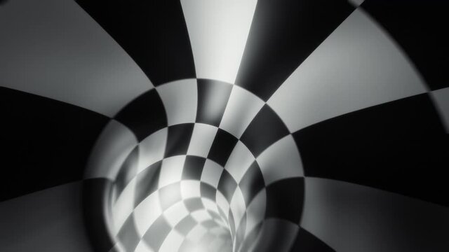 Checkerboard Checks Chequerboard Light Tunnel Wiggle Loop