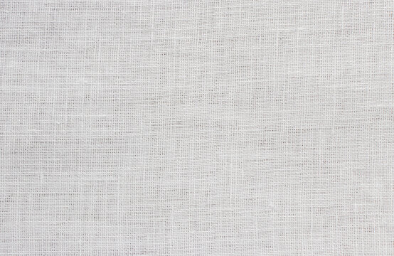 White rough linen fabric texture