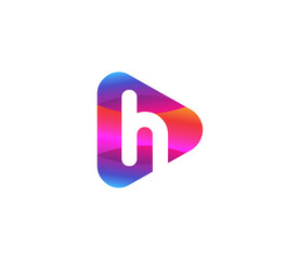 H Alphabet Play Logo Design Concept