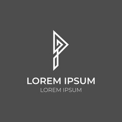 Luxury Modern Letter P Initial Logo Monogram with Medallion Circle Decorative Style