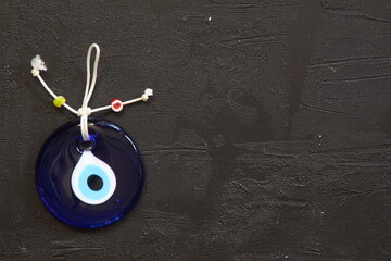 Obraz premium Turkish glass nazar on a white background