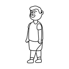 old man person character line style icon