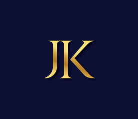 JK Alphabet Modern Logo Design Concept