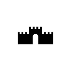 Castle icon flat vector illustration