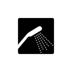 Shower icon flat vector illustration. Bathroom symbol.