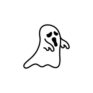 Ghost icon flat vector illustration
