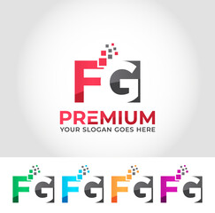 FG Alphabet Modern Logo Design Concept