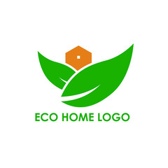 eco home logo modern concept design