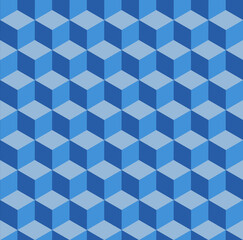Seamless geometric pattern with cubes. Vector background.