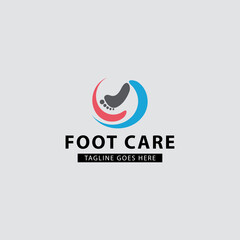 Foot care vector design template. Vector illustration