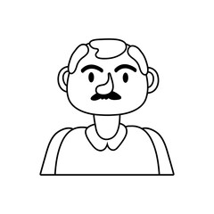 old man person character line style icon