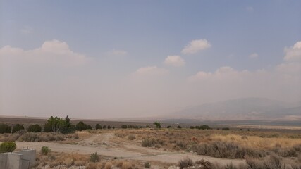 Fire Smoke in the Nevada Air. 