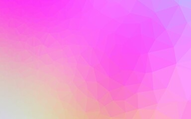 Obraz premium Light Pink vector shining triangular template.