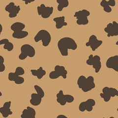 Animal print vector seamless pattern. Hand drawn exotic nature texture background.