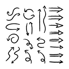 Arrow doodles vector collection. Set of Hand drawn vector arrows.