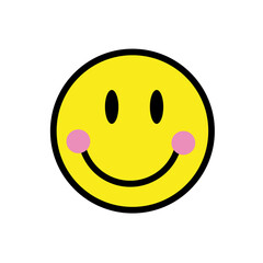 smile emoji pop art style icon