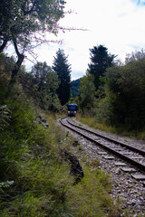 Hiking in Vouraikos Canyon on the train lines